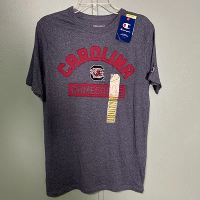 New South Carolina Gamecocks Champion Gray T-Shirt Stitched Felt Lettering Sz M - Image 1 of 4