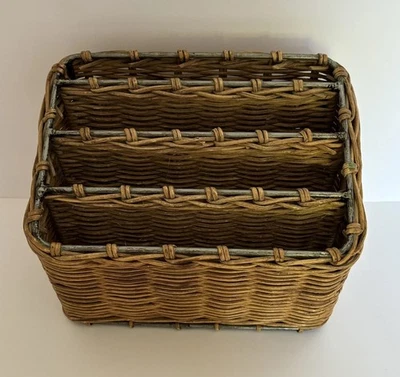 Vintage Wicker Letter Holder Small - Image 1 of 4