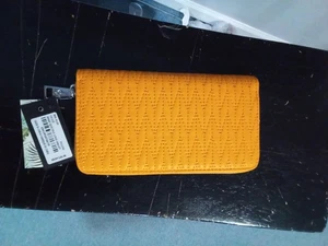 Badgley Mischka VEGAN Leder Karten Geldbörse, lang, orange - Bild 1 von 2