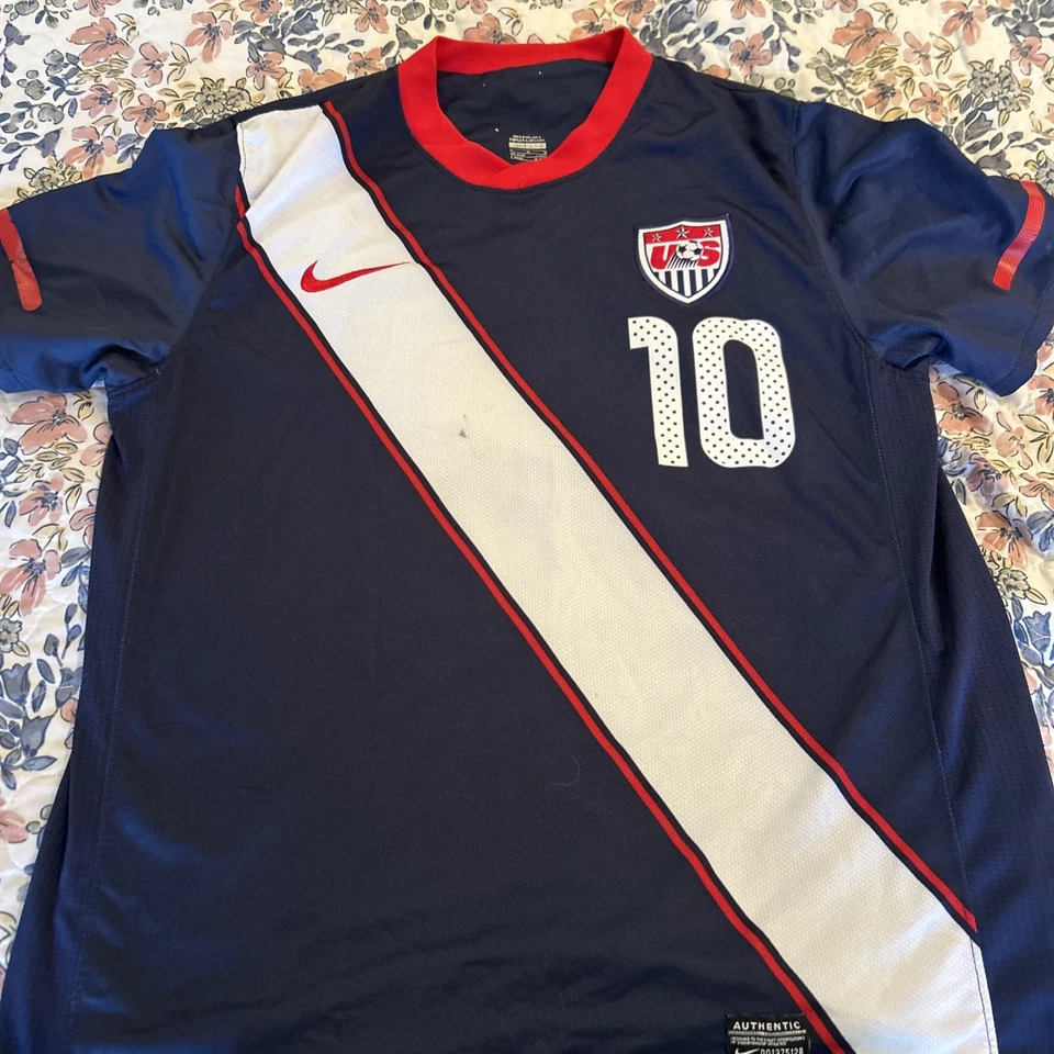 Camiseta deportiva Nike Team USA USMNT 2010 2011 visitante Copa Mundial de fútbol réplica para hombre M Foto 1 de 4