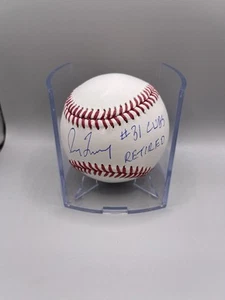 Greg Maddux Firmado Cachorros Inscrito Oficial MLB Béisbol Beckett Certificado de Autenticidad con Cubo L1 - Imagen 1 de 9