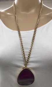 Chico’s Genuine Stone  Necklace NWTS - Picture 1 of 3