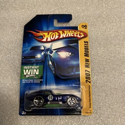 2007 Hot Wheels #006 '07 New Models 6/36 Shelby Cobra Daytona Coupe - Blue  B163 - Image 1 of 4