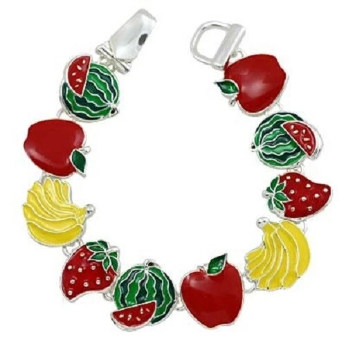 Pulsera Fruta Cierre Magnético Metal Manzana Plátanos Sandía Fresa Tema Foto 1 de 1