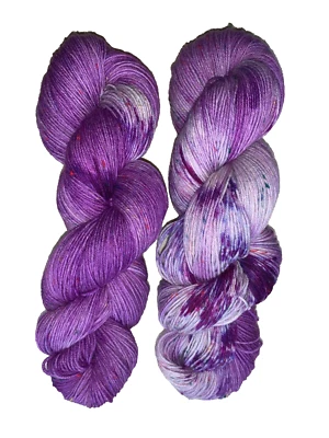 100 g Feine MERINO TWEED-NUPSIS Wolle  Handgefärbt *HEIDELBEEREN* - Bild 1 von 4