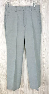 Vintage Farah grüne Hahnentritthose vorne flach Anzughose Größe 34 weites Bein - Bild 1 von 10