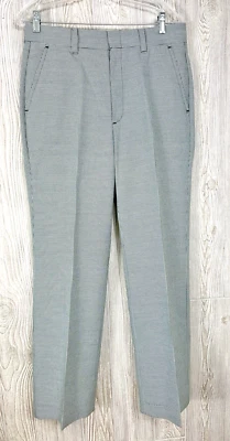 Pantalón de vestir vintage Farah verde pata de gallo frente plano talla 34 pierna ancha Foto 1 de 4