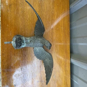 Antique Flagpole Topper Bronze Eagle Finial WOW NICE PATINA - Picture 1 of 24