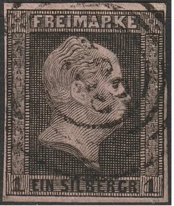 1 Sgr. MiNr. 2 mit Nummernstempel 733 KLITSCHDORF (OPD Liegnitz ) - Bild 1 von 1