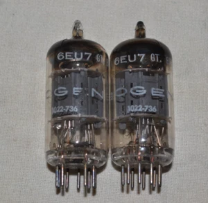 Matched Pair of Vintage 1967 Mullard / Bogen 6EU7 TUBES - Picture 1 of 8