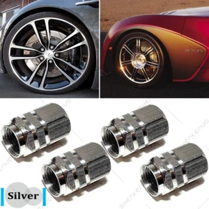 🔥4pc Metal Chrome Tire/Wheel Air Pressure Stem Valve Caps for Car-Truck-Hot Rod - Picture 1 of 7