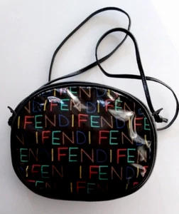 Flawless Vintage FENDI "Alphabet" Cross-Body Black Bag - Picture 1 of 8