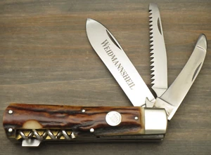 Vintage WEIDMANNSHEIL Solingen Germany Stag Sportsman's Hunting Knife - UNUSED - Picture 1 of 13