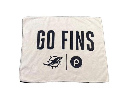 Miami Dolphins SGA “GO FINS" RALLY  White Microfiber Towel Publix Cover