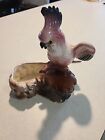 Vintage Hull Pottery Parrot Bird Planter Pink Grey Ceramic # 408 Made In USA