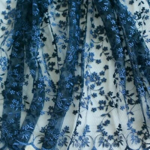 Mesh Embroidery Lace Fabric Floral Wedding Prom Dress Skirt Curtain Drape NR9 - Picture 1 of 12