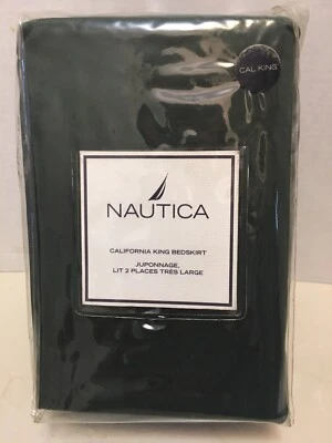 NAUTICA Andover California Falda Cama King Verde Polvo Volantes NUEVA Foto 1 de 4