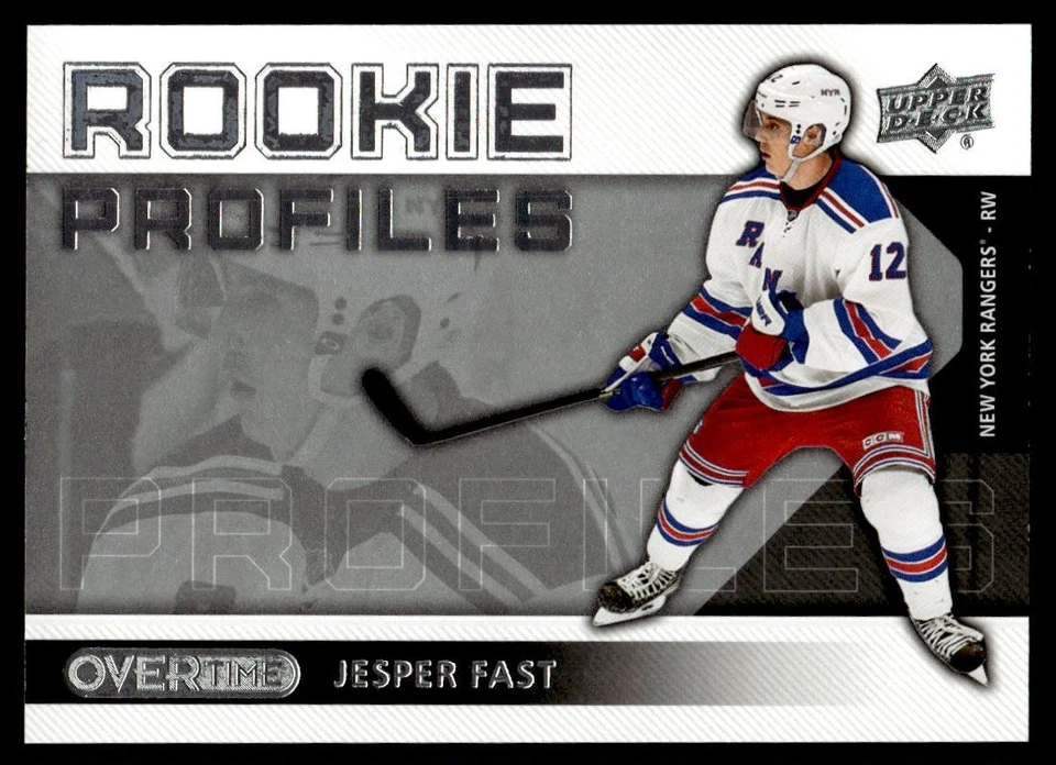 2013-14 Upper Deck Overtime Rookie Profiles Jesper Fast New York Rangers #RP45 - Image 1 of 2
