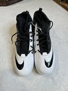 Mens Size 18 Black/White Nike Lunarlon Superbad Pro D Football Cleats 511328-001 - Picture 1 of 11
