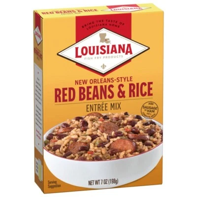 LOUISIANA FISH FRY PRODUCTS Louisiana Fish Fry New Orleans Style Red Beans & Rice Entrée (Pack of 6)