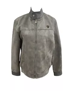 Unisex Gray Superlative Fashion Suede Jacket made in Italy - Picture 1 of 15
