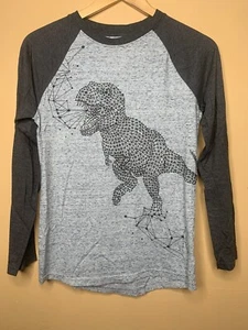 Cat & Jack Boy's Size Large Shirt Raglan Crew Neck Gray Long Sleeve - Picture 1 of 12
