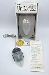 Vintage Contour UniMouse USB Rollerball Mouse for Mac Transparent Gray CIB - Picture 1 of 10