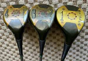 Vtg 1970’s Ben Hogan "Speed Slot" RH Dura-ply 1,3 & 4 Woods APEX Steel RH Sweet! - Picture 1 of 7