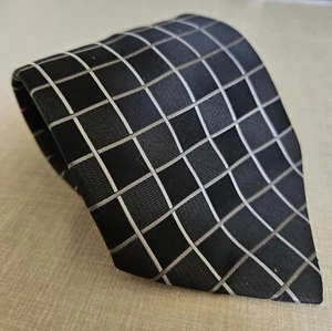 Next Corbata de cuello lavable con patrón geométrico negra plateada - Imagen 1 de 5