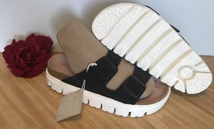 Sandalia de gamuza gruesa de ajuste estrecho negra Papillio by Birkenstock Arizona EE. UU. 8 - Imagen 1 de 22