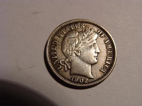 1902-O Barber Dime - nice XF! Cover