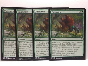 Outmuscle X4 4X Playset 170/269 Fresco Verde Throne of Eldraine MTG Nuovo - Foto 1 di 2