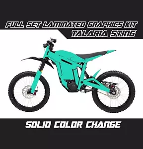 TALARIA STING Solid Color Change Electric Graphics Stickers Wrap Skin Decals Set - Bild 1 von 2