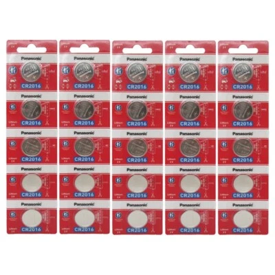 25 x PANASONIC CR 2016 CR2016 ECR2016 CÉLULA DE MOEDA DE LÍTIO bateria de botão - Imagem 1 de 2