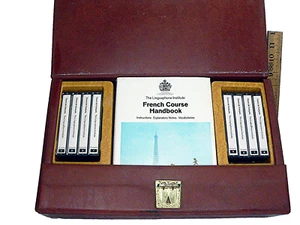 Vintage French Linguaphone  8 Cassette Tapes and 4 Books French Language Course - Picture 1 of 5