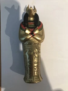 14 Cm  Golden Anubis Sarcophagus Mummy Ancient Egypt . Purchased In Egypt - Picture 1 of 10