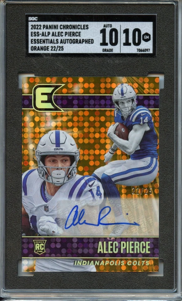 2022 Chronicles Alec Pierce Essentials AUTO SGC 10 AUTO 10 /25 Rookie - Image 1 of 1