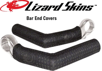 Grips Lizard Skins Bar End-Long Black 1 Pair Cut-to Fit Bar End Grips - Image 1 of 2