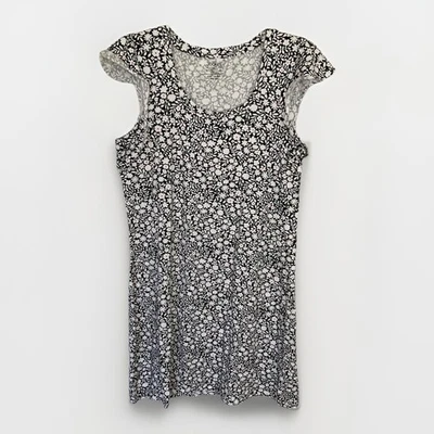 Jockey NWT Black Floral Women’s Size M Flutter Sleeve Sleep Shirt Nightgown - Image 1 of 4