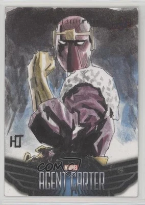2018 Upper Deck Marvel Agent Carter 1/1 Helmut Racho #SKT Auto Sketch ob9 - Image 1 of 3