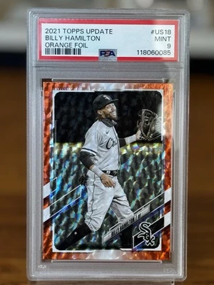 2021 Topps обновление #US18 Billy Hamilton оранжевая фольга #/299 - Изображение 1 из 2