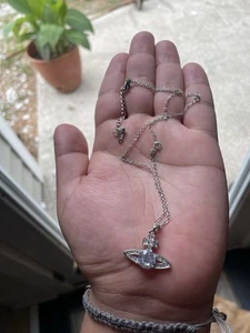 Vivienne Westwood Silver Round Jewel Necklace Beautiful - Picture 1 of 3