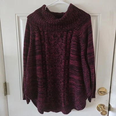 Suéter Jason Maxwell Cuello Capucha Mujer Talla Grande Patrón Rayas Foto 1 de 4