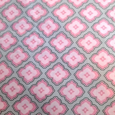 Tela de algodón Waverly Inspirations 1 yarda X 44" floral rosa gris acolchado  Foto 1 de 4