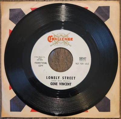 Gene Vincent 45 Lonely Street Ive Got My Eyes On You 60s Rockabilly Ballad Promo - Image 1 of 2