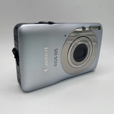 CANON IXUS 105 With Battery & Camera Sleeve (Digital Camera, 12 Megapixels) - Image 1 of 4