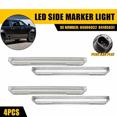 4 个后侧透明 LED 标记灯适用于吉姆西 Sierra 3500HD 2500HD 2020-23 — 第 1/4 张图片