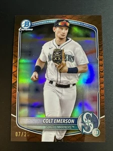 Bowman Baseball Colt Emerson Orange Reptilian 2025/25 #BCP-17 Mariners - Imagen 1 de 2