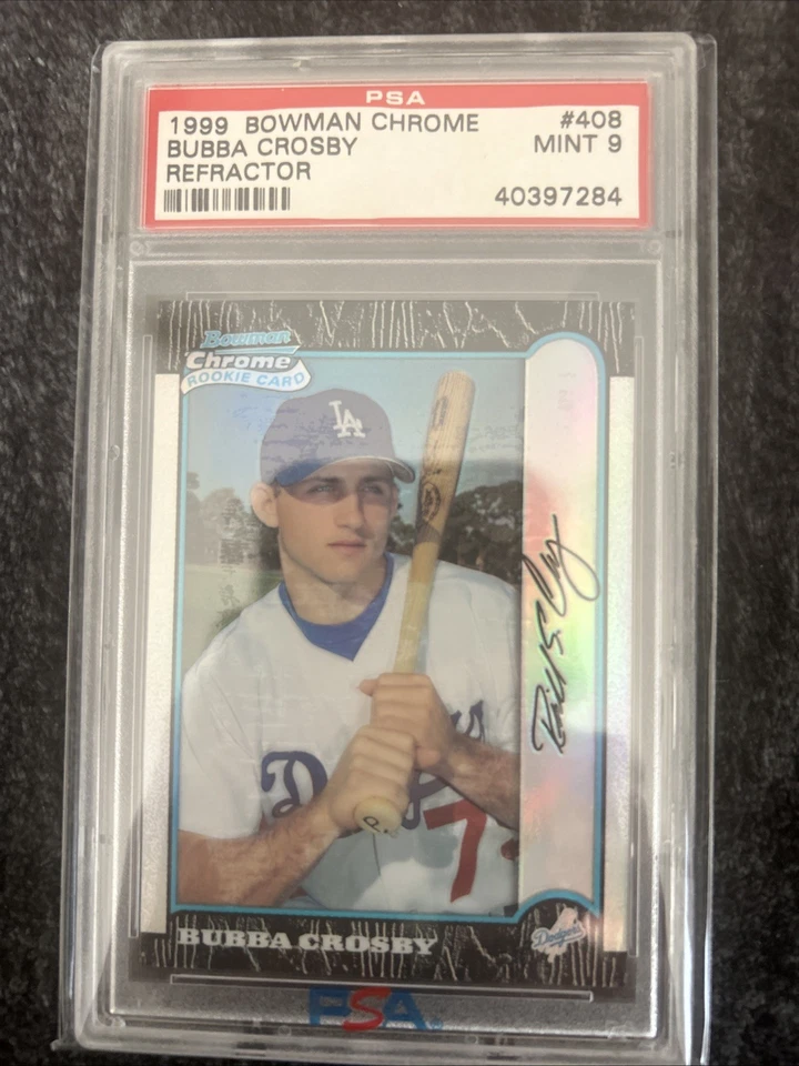 1999 Bowman Chrome Bubba Crosby Rookie PSA 9 MINT  Refractor RC - Image 1 of 1