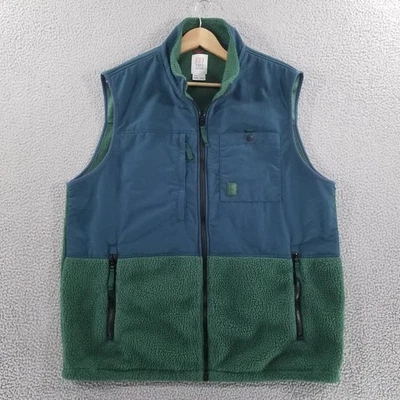 Topo Designs Vest Mens 2XL Green Blue Subalpine Fleece Sherpa High Pile Hiking - Image 1 of 4